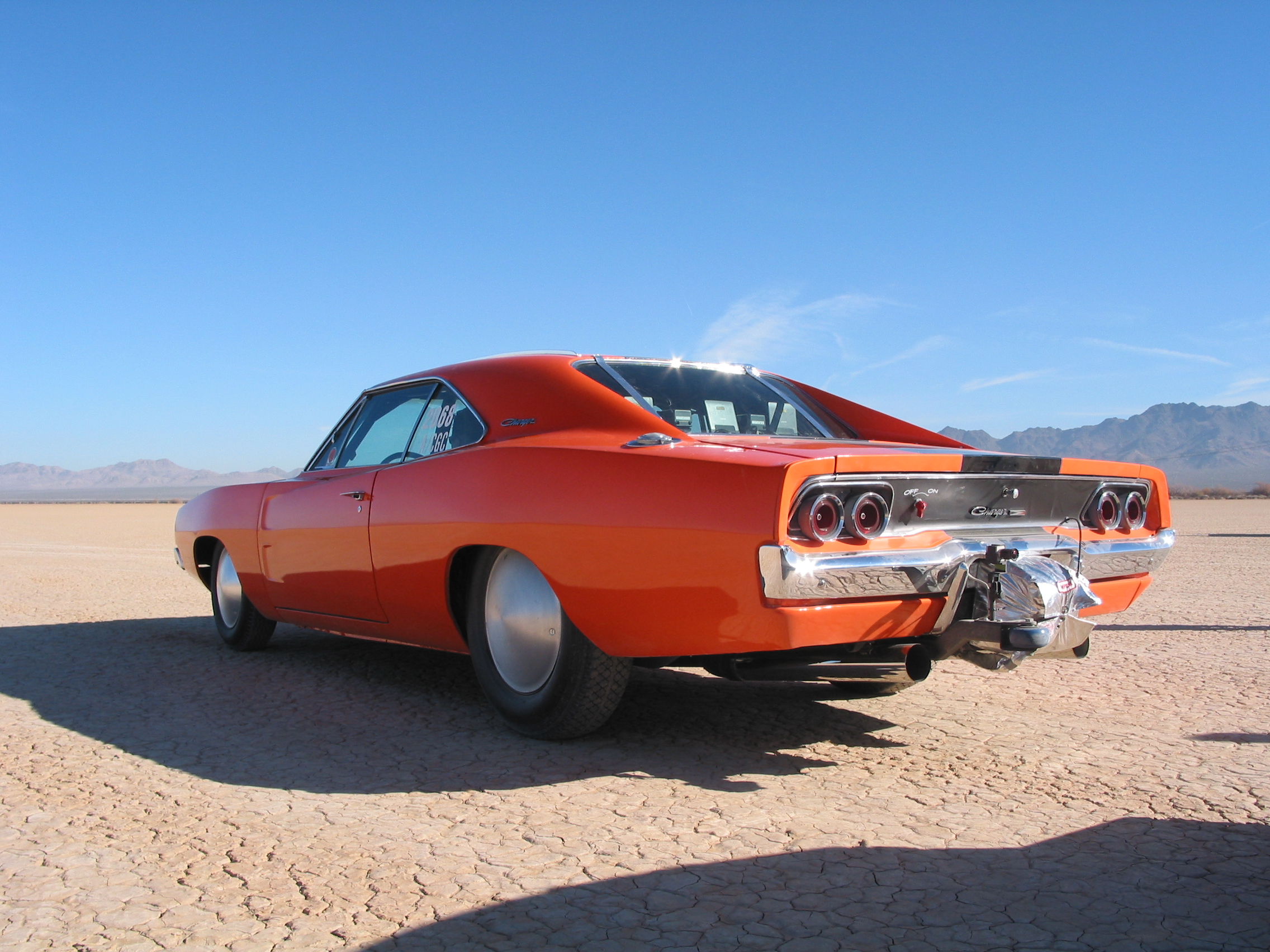 1968 Dodge Charger at the dry lake bed