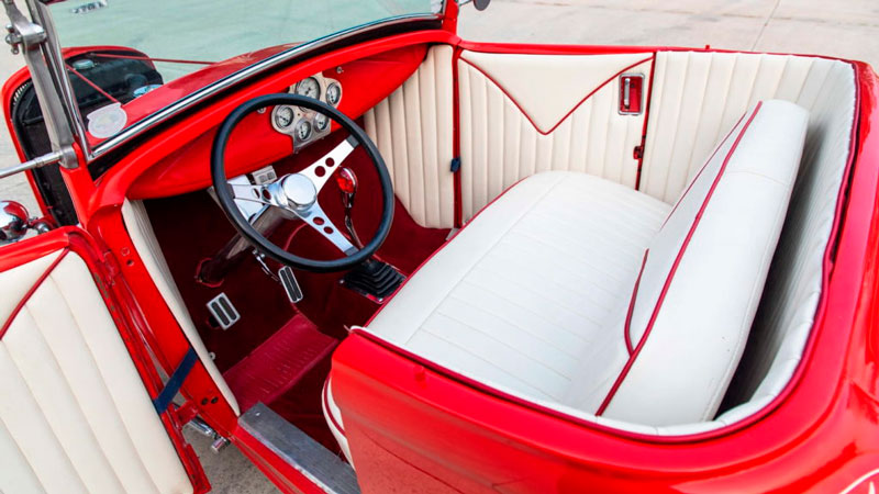 Red 1932 Ford Hi-Boy Roadster