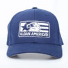 Aldan American, Eagle logo, Flex-Fit Cap, White Emb. On Navy Cap