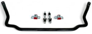 1-5/16" Solid Front Sway Bar, Spherical End Links, 1991-1996 GM A-Body, Black - 1991-1996 Chevrolet Caprice