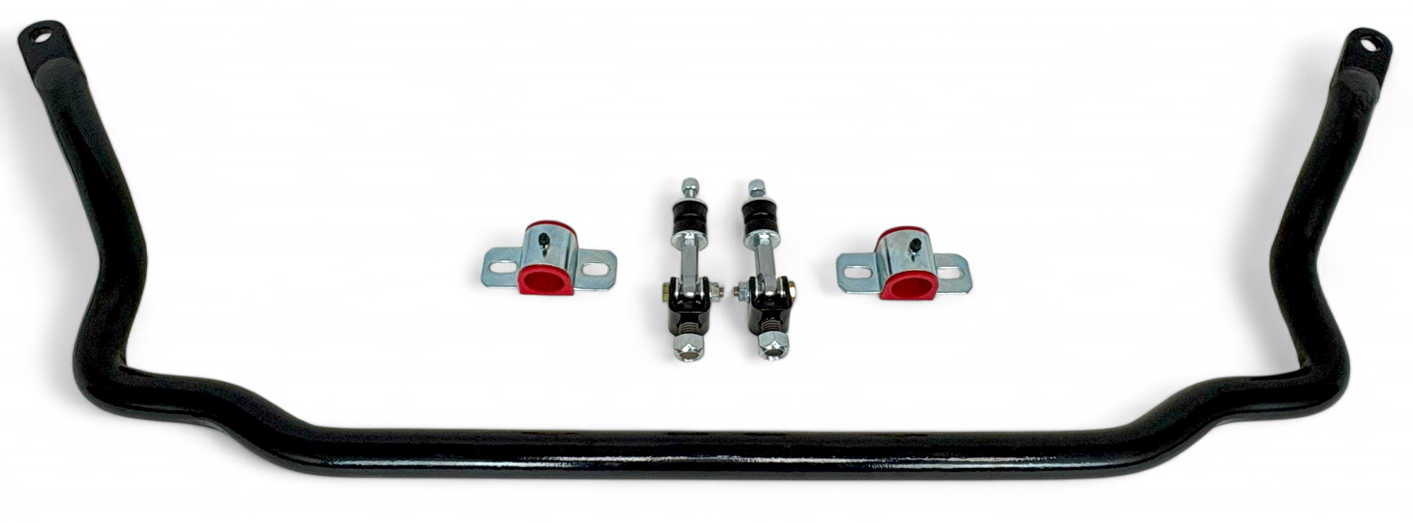 1-5/16" Solid Front Sway Bar, Spherical End Links, 1991-1996 GM A-Body, Black - 1991-1996 Buick Roadmaster